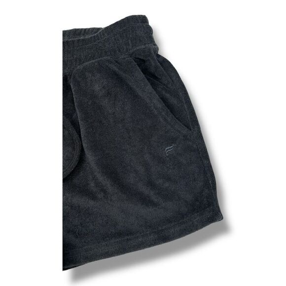 Fabletics Island Terry Black Athletic Shorts Size Large - Picture 2 of 5